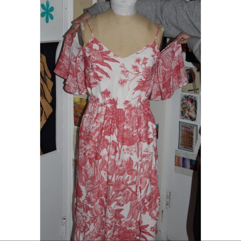 White floral dress